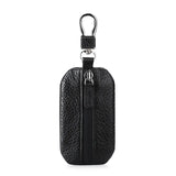 Leather Car Key Wallet Waterproof Zipper Keys Organizer Men Casual Key Cover