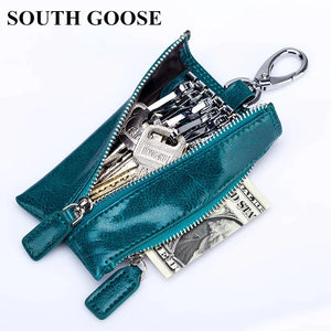 Leather Key Wallet Multifunction Keys Organizer Men Car Key Case W...