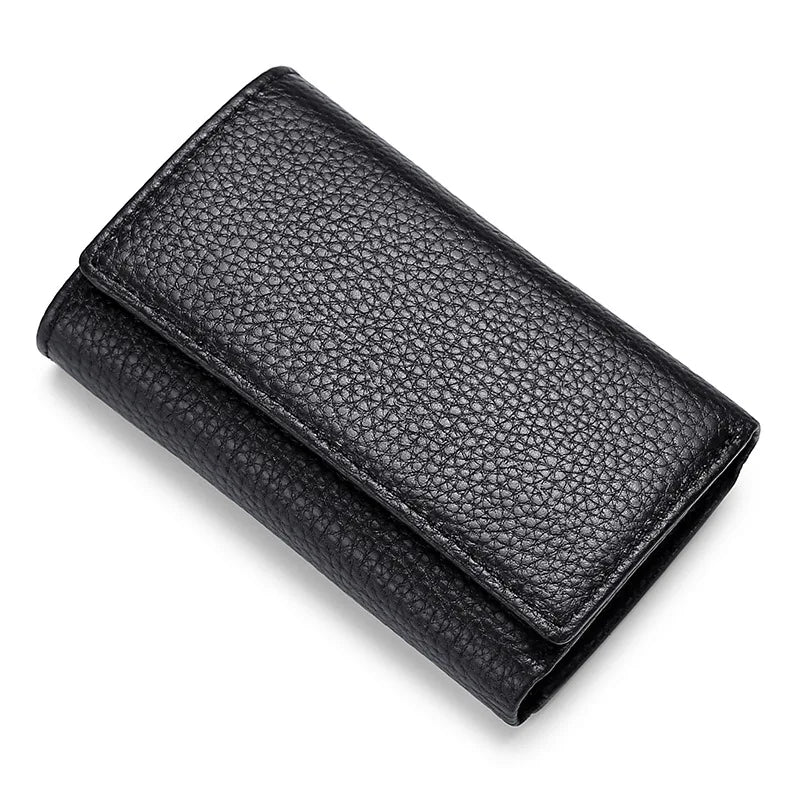 Leather Key Wallet Multifunction Keys Organizer Men Car Key Holder Keychain