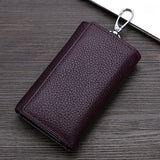 Leather Key Wallet Women Keychain Covers Zipper Key Case Bag 818