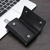 Leather Key Wallet Women Keychain Covers Zipper Key Case Bag 818