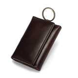 Leather Keychain Men Women Key Holder Organizer Pouch Cow Split Car Key Bag