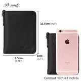 Leather Men's Short Wallet With Coins Pocket Money Purse