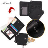 Leather Men's Short Wallet With Coins Pocket Money Purse