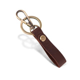 Leather Retro Purse Keychain Car Key Ring Holder Wallet Real Cowhide Keys Clip
