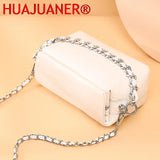 Soft Cow Leather Shoulder Bag Women's Crossbody Bag with Chain