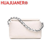 Soft Cow Leather Shoulder Bag Women's Crossbody Bag with Chain