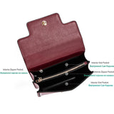 Leather Flap Bag Crossbody Handbag for Women