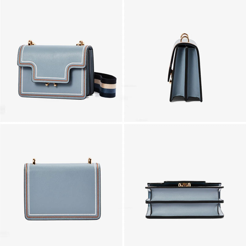 Leather Flap Bag Crossbody Handbag for Women