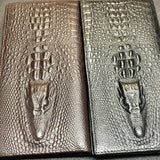 Personalized Crocodile Cattle Long Wallet