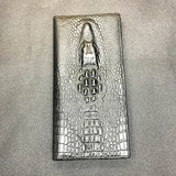 Personalized Crocodile Cattle Long Wallet
