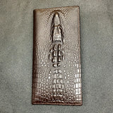 Personalized Crocodile Cattle Long Wallet