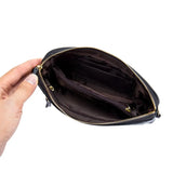 Leather Women Clutches Bags Zipper Handbag Cowhide Casual Phone Pouch Wrist Bag
