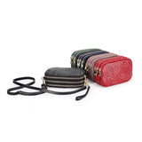 Small Floral Embossed Leather Crossbody Bag Wristlet Clutch