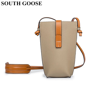 Leather Women's Crossbody Bags Small Mobile Phone Bag Female Mini Shoulder Bag