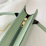 Geometric Pattern PU Leather Women Shoulder Crossbody Bags Casual Solid Ladies H