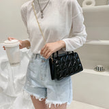 Geometric Pattern PU Leather Women Shoulder Crossbody Bags Casual Solid Ladies H