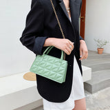 Geometric Pattern PU Leather Women Shoulder Crossbody Bags Casual Solid Ladies H