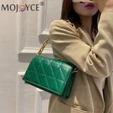 Geometric Pattern Shoulder Bag Acrylic Chain Small Flap Handbag