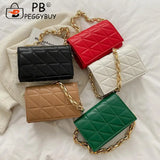Geometric Pattern Shoulder Bag Acrylic Thick Chain Flap Handbag