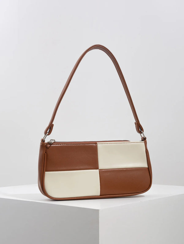 Plaid PU Leather Women Bags Casual Shoulder Bag Totes