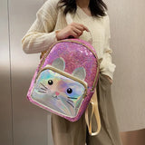 Sequined Teen Backpack College Style School Bag