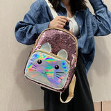Sequined Teen Backpack College Style School Bag