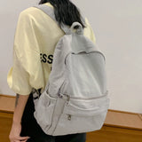 Girl Canvas College Backpack Women Travel Teen Bag Ladies Harajuku Bag