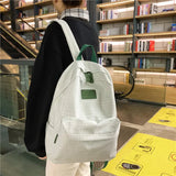 Striped Girl College School Backpack Travel Shoulder Bag Rucksack