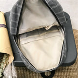 Striped Backpack for Teenage Girls School Book Bag Rucksack