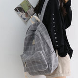 Striped Girl College School Backpack Travel Shoulder Bag Rucksack