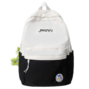 Girl College School Bag Casual Women Backpack Striped Book Packbags