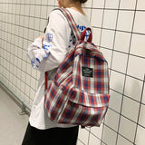Casual Striped Girls College Backpack for Teenage Travel
