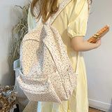 Striped Backpack for Teenage Girls School College Travel Shoulder Bag