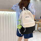 Girl College School Bag Casual Women Backpack Striped Book Packbags