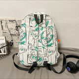 Kids Graffiti Backpack Teens Waterproof Nylon School Bag