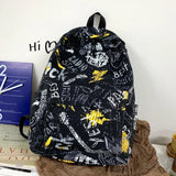 Kids Graffiti Backpack Teens Waterproof Nylon School Bag