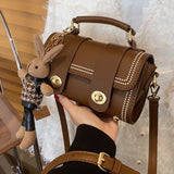 Rabbit Crossbody Bag for Women Embroidery Messenger Handbag