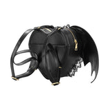 Girl Gothic Backpacks Bat Heart Backpack Lace Material Halloween