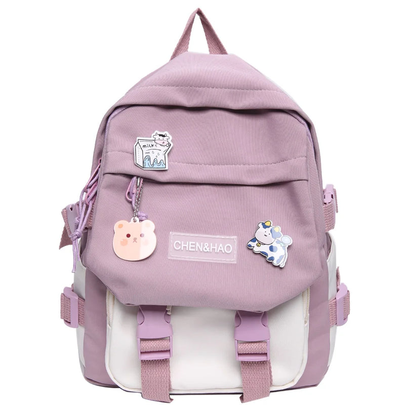 Kawaii Travel Book Backpack Female College Student Bag