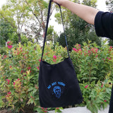 Japanese Plaster Head Print Canvas Bag for Girls