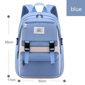 Girls Lightweight School Bag For Teenage High Capacity Casual Backpack