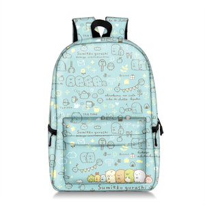 Girls Print Backpack Cartoon School Bag Letter Printing Backpacks