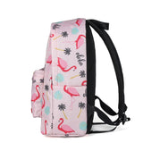 Flamingo Print Backpack for Teenage Girls - Waterproof School Laptop Bag