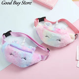 Girls Shoulder Belt Bags Kids Mini Waist Packs Unicorn Chest Phone Pouc