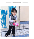 Girls Small Shoulder Bag Tassel Handbag Solid Baby Summer Bags