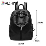Women PU Leather Shoulder Bag Backpack Large Capacity Handbags