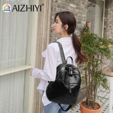 Women PU Leather Shoulder Bag Backpack Large Capacity Handbags