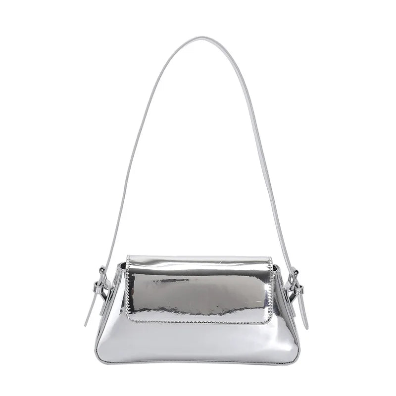 Small Square Shoulder Bag for Women, Plain Underarm Bag Y2K