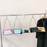 Small Square Shoulder Bag for Women, Plain Underarm Bag Y2K